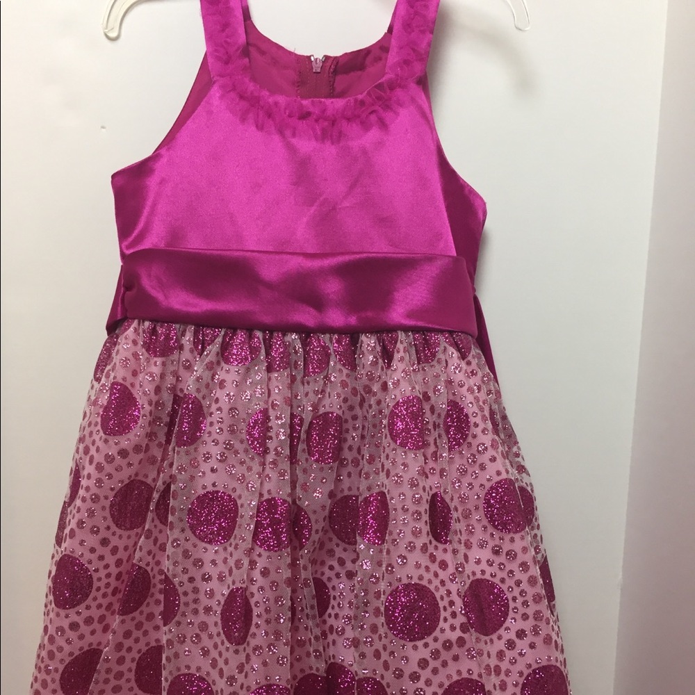Girl’s Pink Dot Holiday Dress
